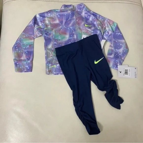 Nike active purple super cute pants top set - Picture 6 of 7